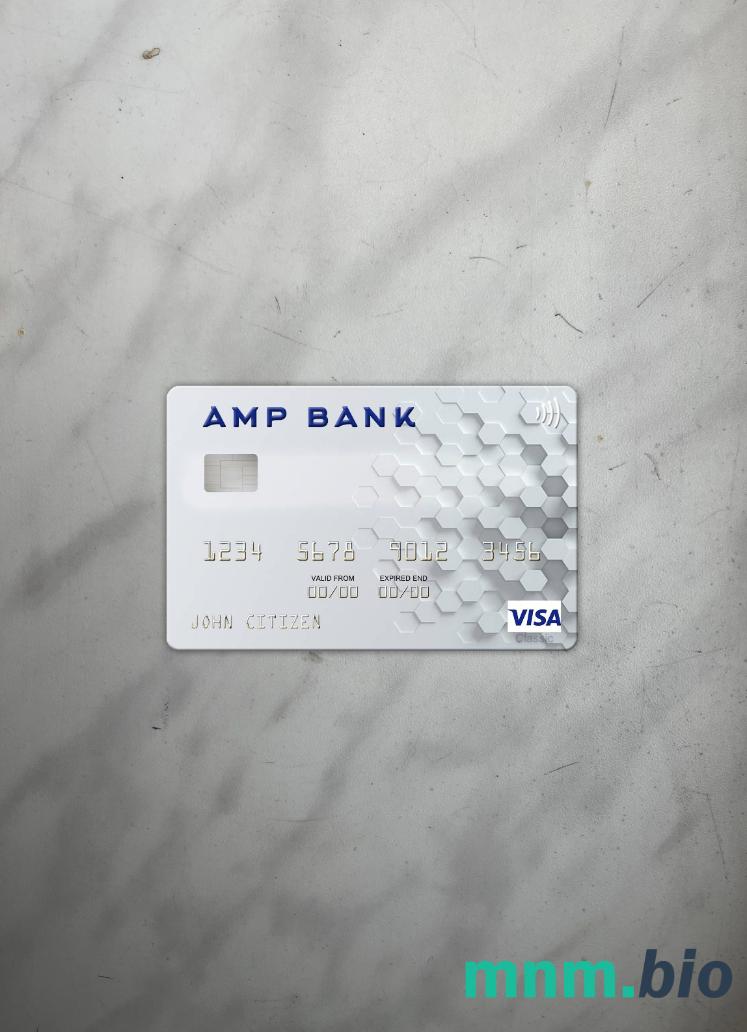 Australia AMP bank wygląd zdjęcia karty wizowej skan PSD + zdjęcie